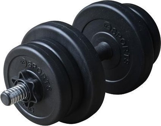 RS Sports Dumbellset – Halterset kunststof – Totaal 10 kg – zwart | bol.com