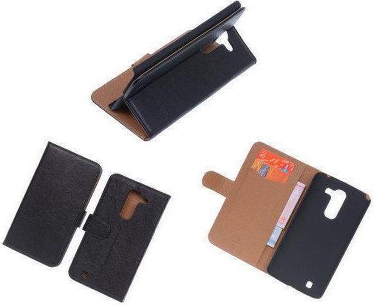 BestCases Zwart Luxe Echt Lederen Booktype Hoesje LG G Pro 2