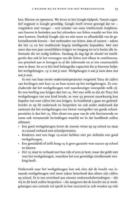 De winst van het werkgeheugen