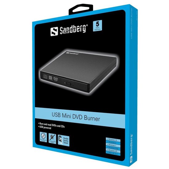 Sandberg USB Mini DVD Burner optisch schijfstation - Sandberg