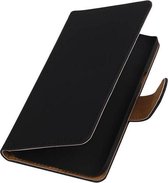Effen Bookstyle Hoes Geschikt voor Samsung Galaxy J3 J300F Zwart