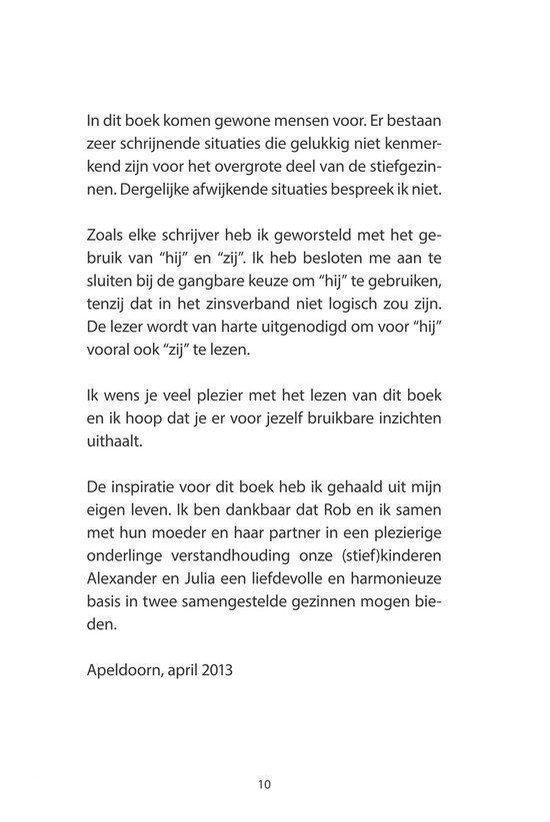 Slotpagina van 'Stiefmanagement' met dankbetuigingen en de locatie en datum van uitgave.