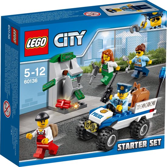Respectievelijk luisteraar Samenstelling LEGO City Politie Starter Set - 60136 | bol.com