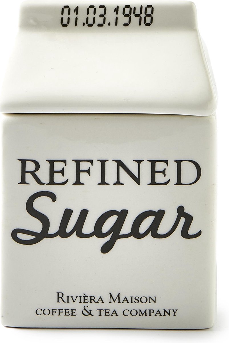 Rivi ra Maison Carton Jar Sugar - Suikerpot - Wit