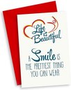 Un sourire est la plus jolie chose que vous puissiez porter Carte de vœux