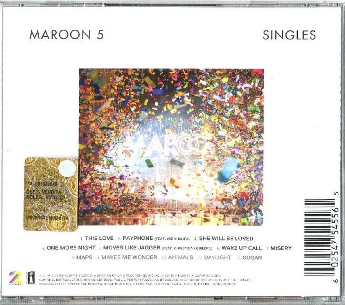 Maroon 5 Singles (CD), Maroon 5 CD (album) Muziek