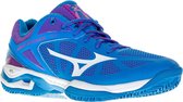 Mizuno Wave Exceed Tour CC Tennisschoenen - Maat 40 - Vrouwen - blauw/wit/roze