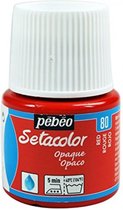 Pébéo Setacolor Rode Textielverf - 45ml textielverf voor donkere en lichte stoffen
