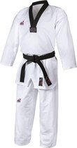 Fuji Mae WT TaekwonDo pak Diamond zwarte V hals - 190 Cm OP=OP Kleur: Wit, 6 - 190