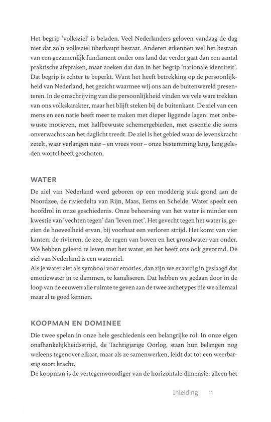 Tekstpagina met de kop 'WATER' en de tekst over de relatie van Nederland met water.