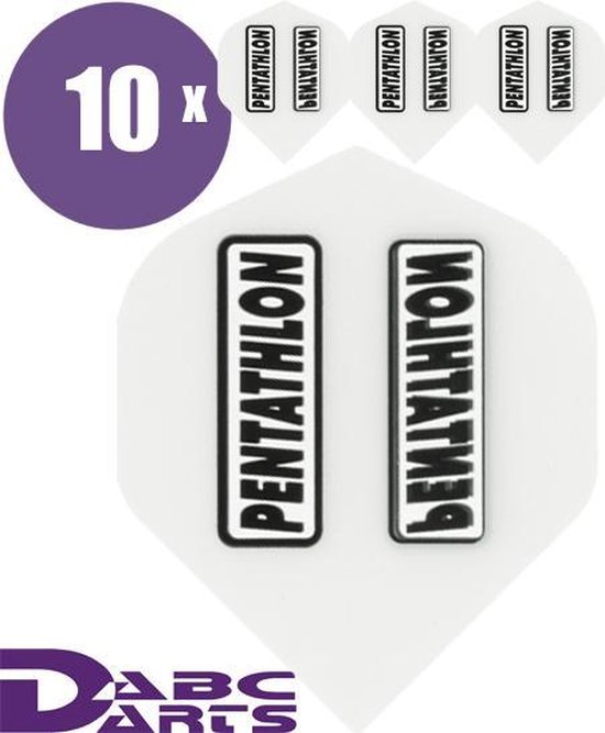 ABC Darts - Dart Flights Pentathlon Classic Wit - 10 sets (30 stuk) van ABC Darts — afbeelding 3
