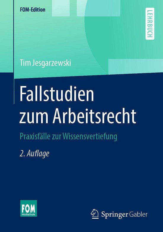 FOM-Edition - Fallstudien zum Arbeitsrecht - cover