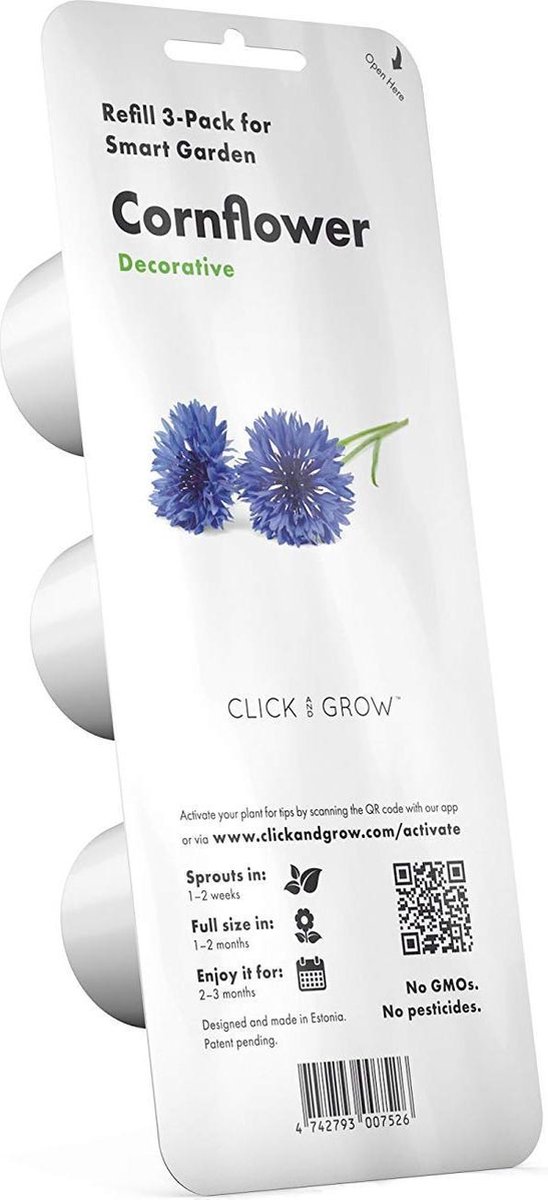 click and grow Cornflower plant pods