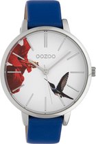 OOZOO Timepieces C10183 Blauw Zilverkleurig Horloge 42mm