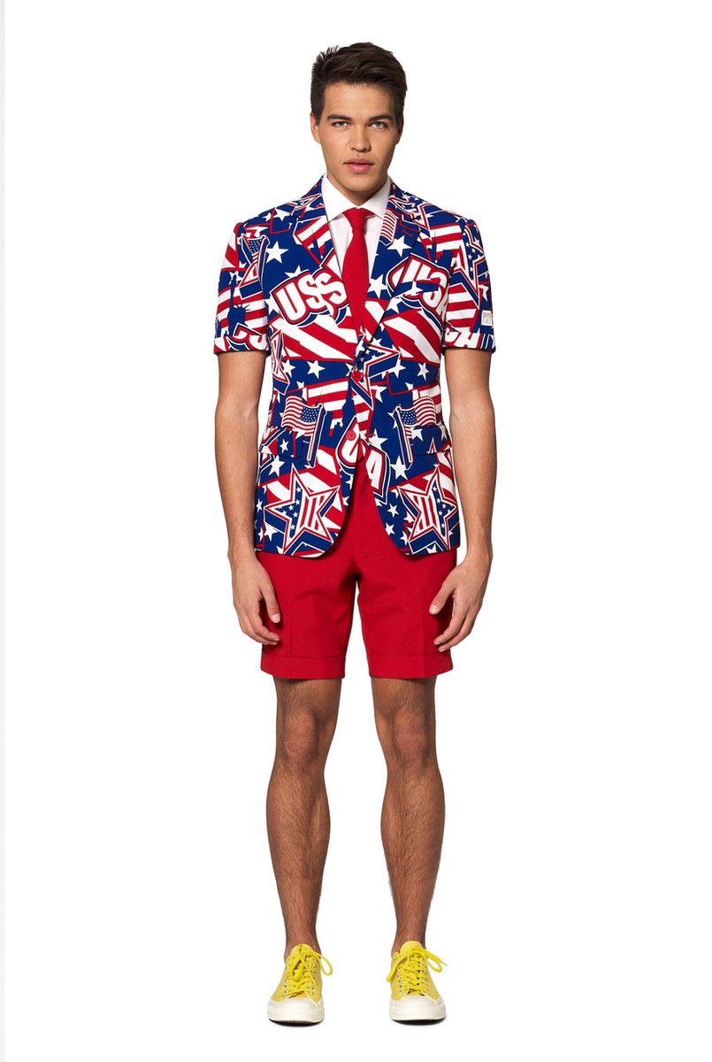 OppoSuits Americool - Heren Zomer Pak - Carnavalskleding - Kostuum - USA - Maat 48