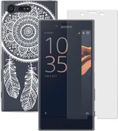 MP Case glasfolie tempered screen protector gehard glas voor Sony Xperia X Compact + Gratis Spring design TPU case hoesje voor Sony Xperia X Compact