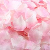 1000 Rozenblaadjes Decoratie Roze / Wit – Moederdag + Valentijn + Verjaardag