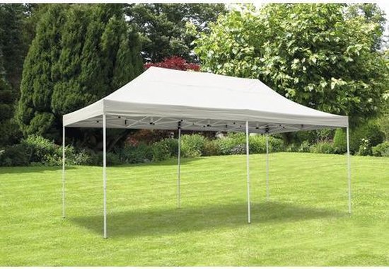 Maxx Easy-up - budget partytent - 3x6 meter - Opvouwbaar - Wit | bol.com