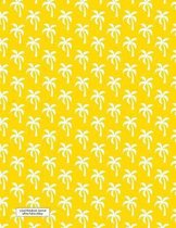 Lined Notebook Journal White Palms Yellow