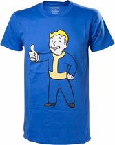 Fallout 4 - Vault Boy Approves Mannen T-shirt - Blauw - XL