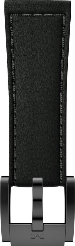 Marc Coblen / TW Steel Horlogeband Zwart Leer met Zwarte Gesp 22mm