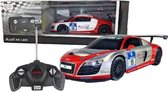Audi R8 Lms Rc 1:18 Silver/red