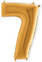 Folie ballon cijfer '7' goud (100cm)