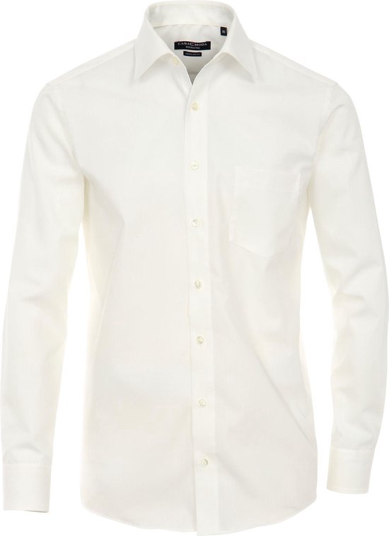 CASA MODA comfort fit overhemd - beige - Strijkvrij - Boordmaat: 54