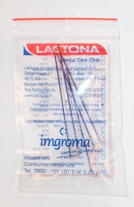Lactona Interdentaal Ragers Large 8mm - Violet - 5 x 5 Stuks - Voordeelpakket - Lactona
