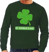 St. Patricksday klavertje sweater groen heren XL