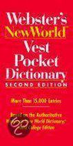 Webster's New World Vest Pocket Dictionary, 2nd Ed Ition