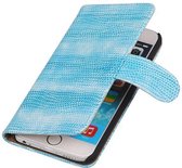 Apple iPhone 6 Bookstyle Wallet Hoesje Mini Slang Blauw - Cover Case Hoes