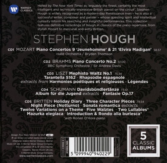 Stephen Hough: 5 Classics Albums