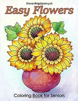 Easy Flowers Coloring Book for Seniors