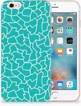 Geschikt voor iPhone 6 | 6S Back cover Design Cracks Blue