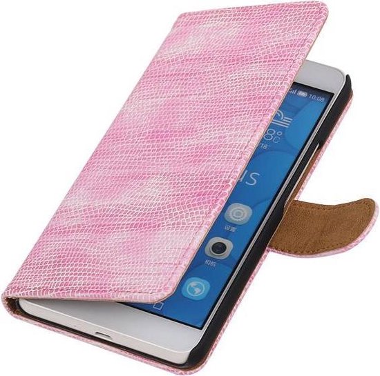 Huawei Honor 6 Plus Bookstyle Wallet Hoesje Mini Slang Roze - Cover Case  Hoes | bol.com