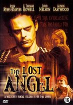DVD-cover voor "The Lost Angel" met acteurs John Ryhs-Davies, C. Thomas Howell, Judd Nelson, Alison Eastwood. Een man met een pistool kijkt ernstig.