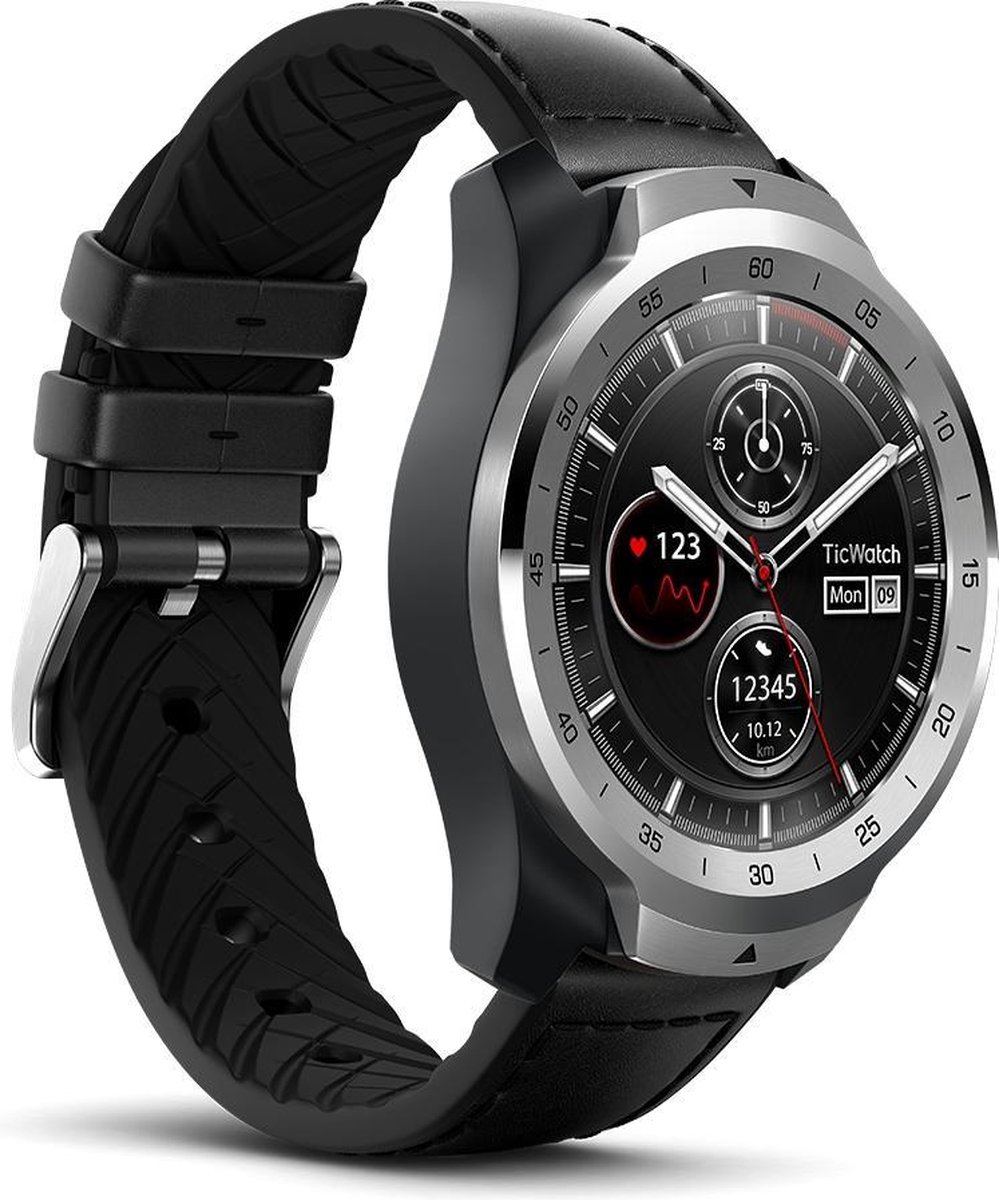 Ticwatch Pro - Smartwatch - 45 mm - Zilver | bol.com