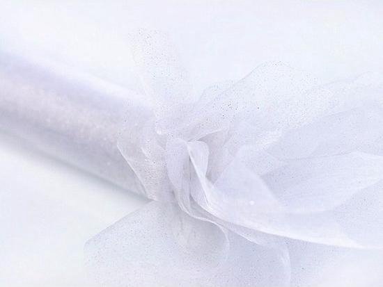 Witte organza stof met glitters 36 cm breed | bol.com