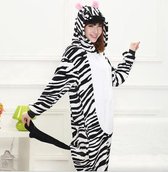 Zebra Onesie Kigurumi - Halloween / Carnaval pak | Maat L - 168CM - 178CM