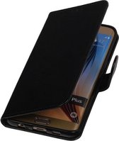 Zwart Smartphone TPU Booktype Samsung Galaxy S6 Edge Plus Wallet Cover Hoesje