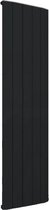Design radiator verticaal aluminium mat zwart 180x47cm 1580 watt -  Eastbrook Peretti