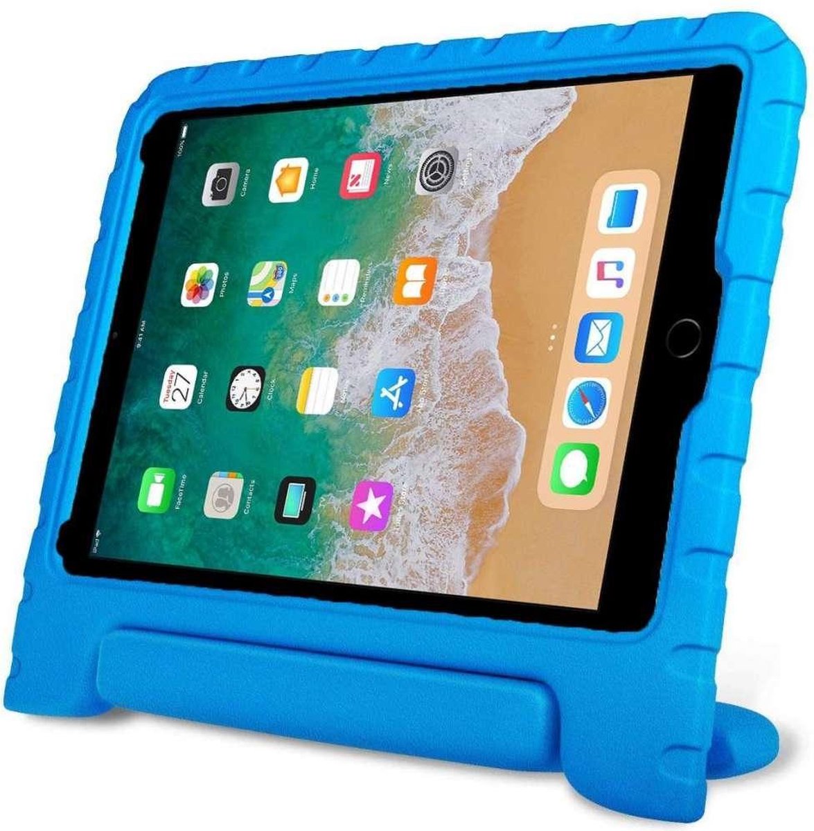 Geschikt voor Apple iPad Pro 11 hoesje - Kids-proof draagbare tablet case - blauw