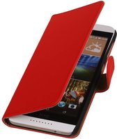 HTC One E9 Plus Hoesje Rood - Book Case Wallet Cover Hoes