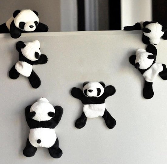 Magneet panda's set van 5 - Het ultieme kadootje - Magnetische pluche  panda's - Cadeau set | bol.com