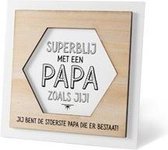 Fotolijstje - Superblij met een papa zoals jij - In cadeauverpakking met gekleurd lint