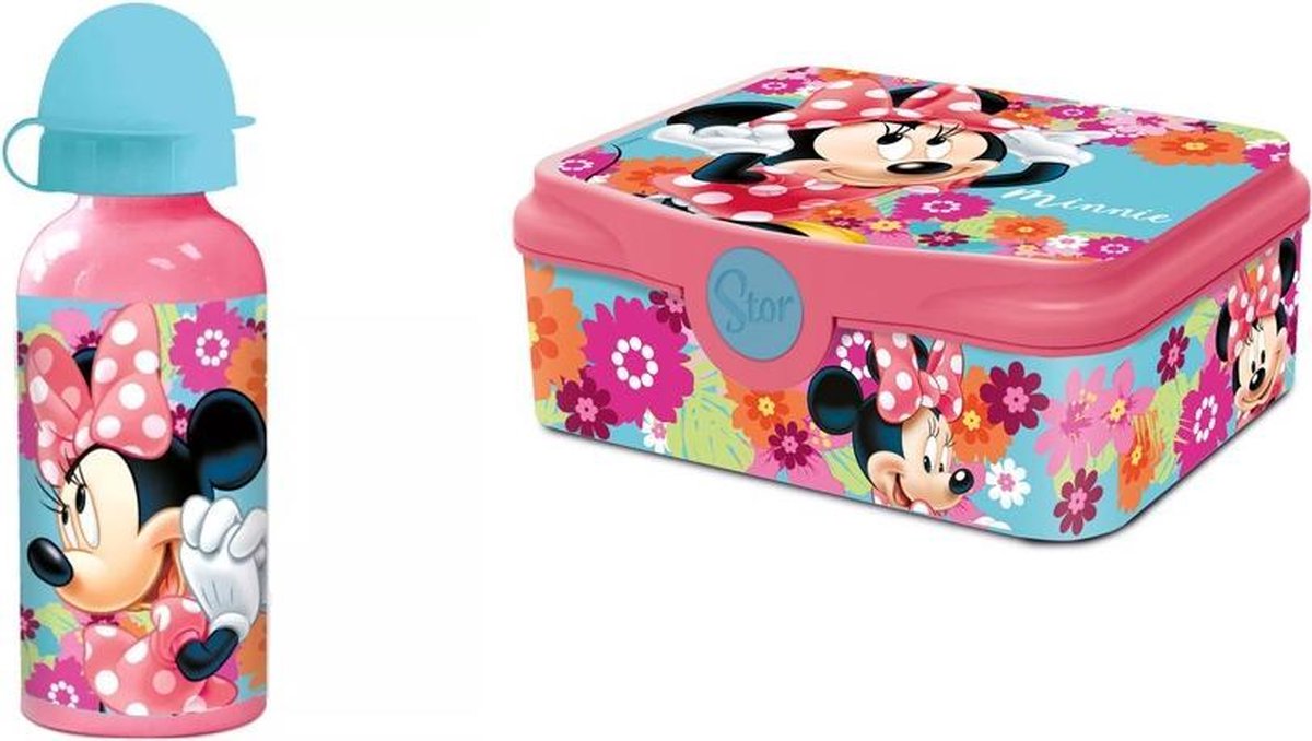 Minnie Mouse lunchbox / broodtrommel incl. aluminium drinkbeker 400ml |  bol.com