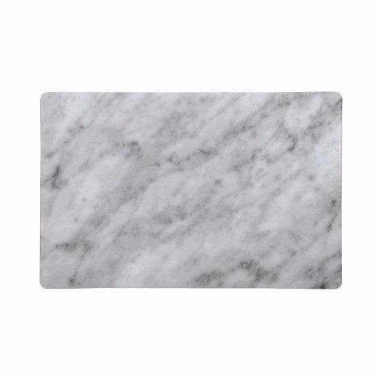 4x Placemat marmer grijs kunststof 43 x 28 cm Onderlegger marmerprint