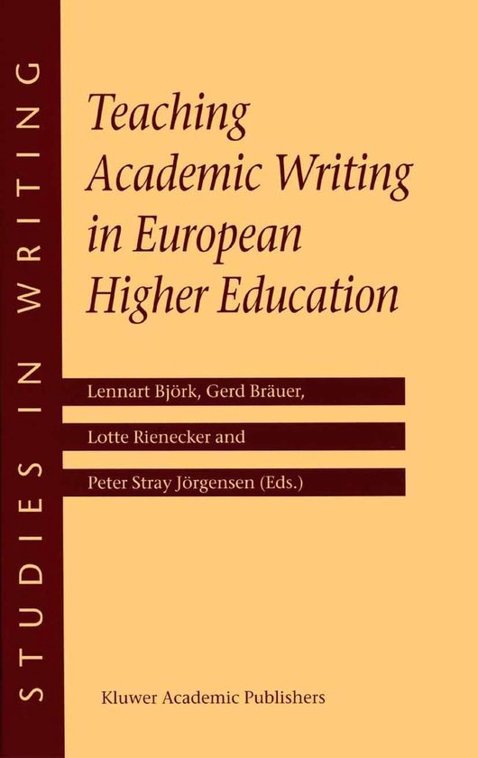 Studies in Writing 12 - Teaching Academic Writing in Europea ... - cover