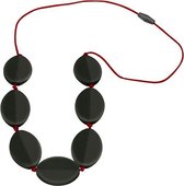Jellystone Caru Necklace Smokey Black with Scarlet Red cord